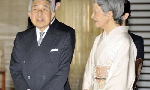 Японский император Акихито и императрица Митико прибыли в японский город Сэндай