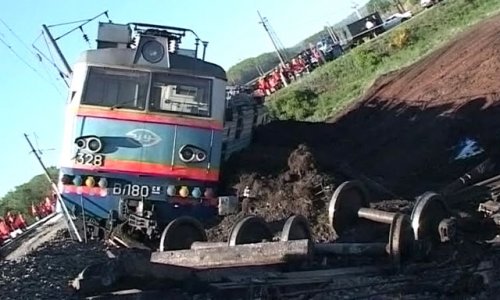 Два грузовых поезда сошли в Республике Бурятия