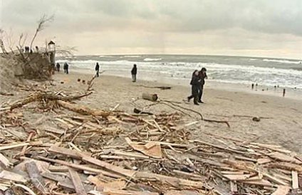 Шторм на Балтике уничтожил практически все пляжи