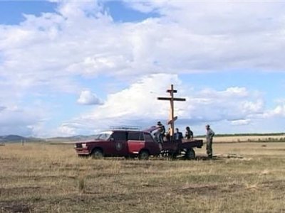 Казаки в Челябинской области восстановили первый спиленный крест