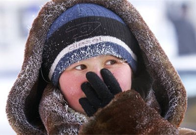 Огромный фронт рождественских морозов обрушился сегодня ночью на Якутию