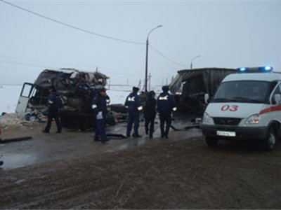 Крупное ДТП в Волгоградской области десять человек госпитализированы