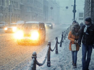 Сильный снегопад начнется в московском регионе в четверг днем