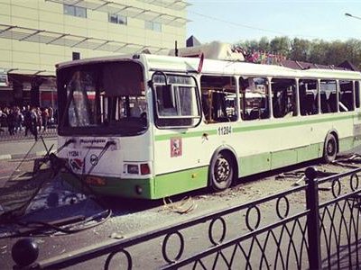 Взрыв газового баллона в автобусе в Москве