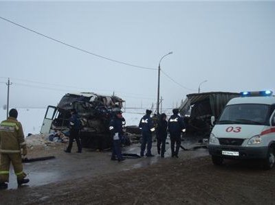 В Нижегородской области опрокинулся автобус один человек погиб